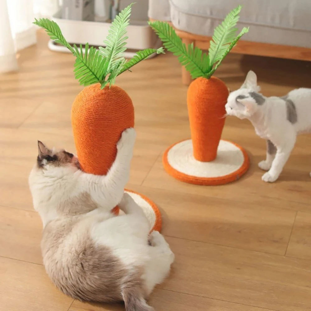 Carrot Cat Tree Sisal Hemp Scratch Board