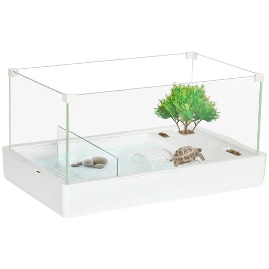 Turtle Aquarium with Basking Platform and Filter Layer