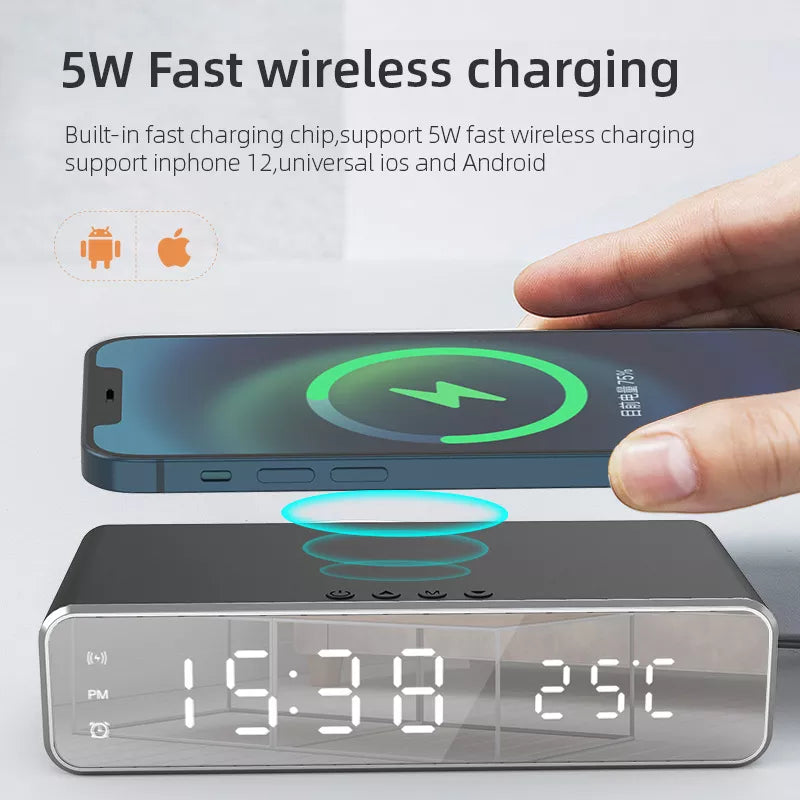 Wireless Charger Alarm Clock LED Digital